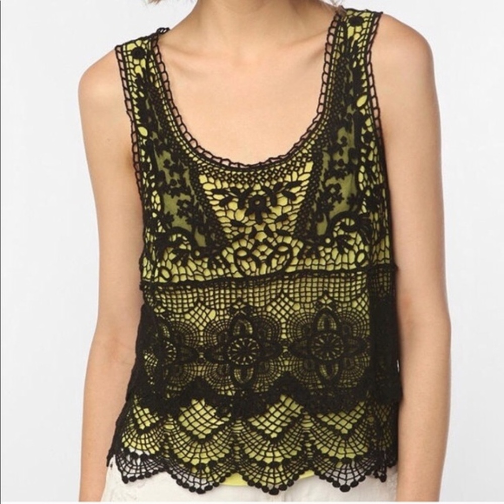 Staring at Stars Black Overlay Lace Blouse